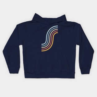 Retro Rainbow Wave Kids Hoodie